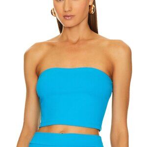 Susana Monaco Essential Crop Tube Top in Blue, Size XS